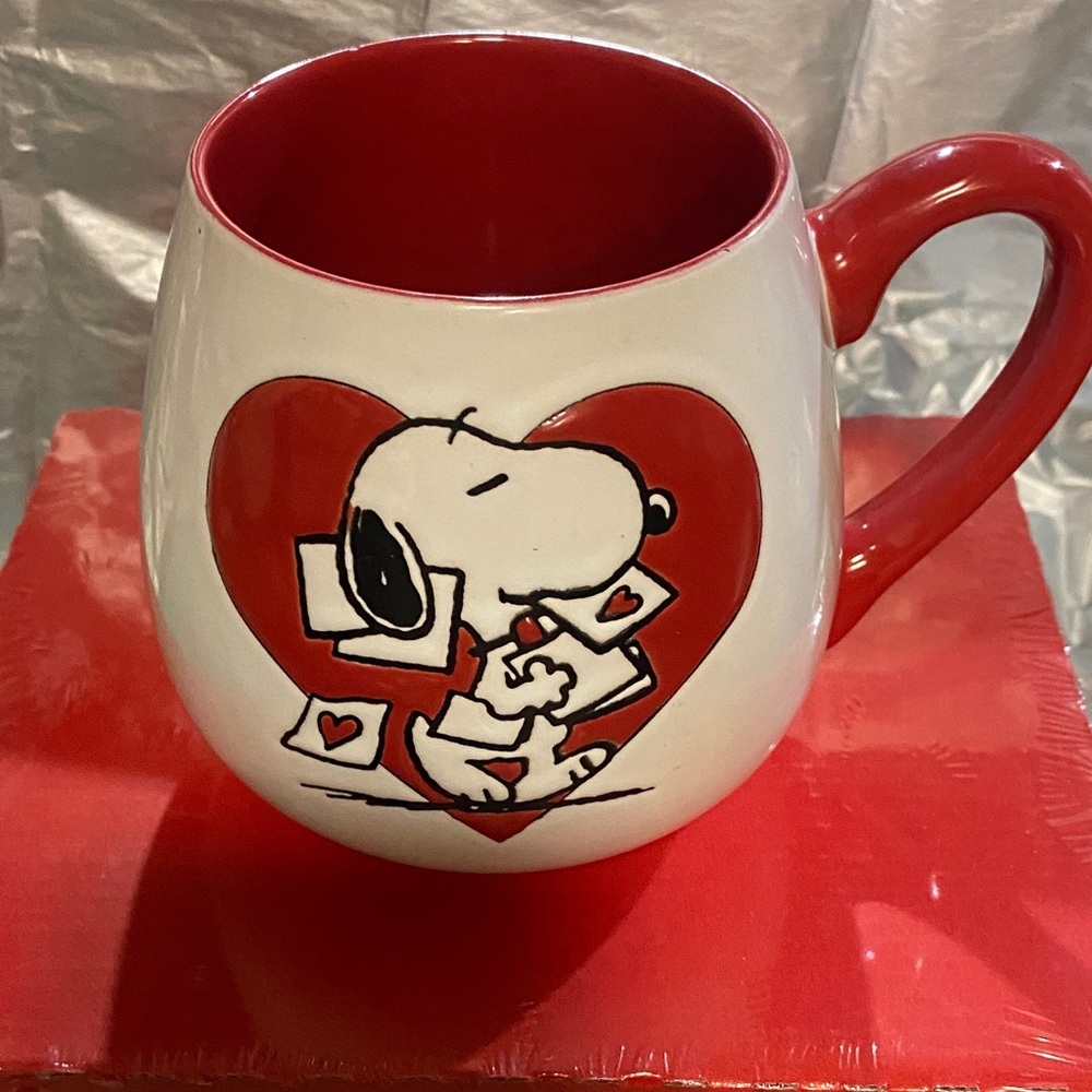 Snoopy Collector’s Heart Mug Love Valentines Ceramic